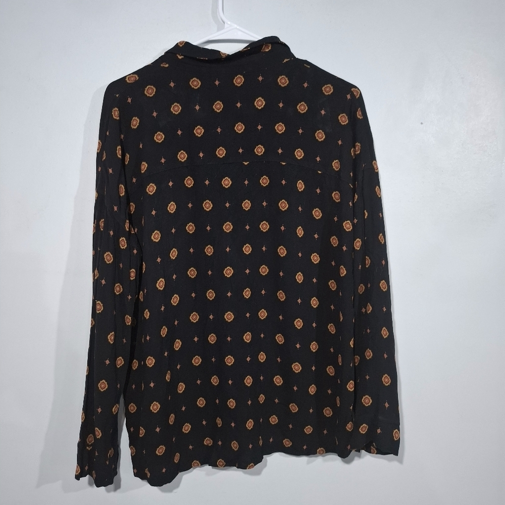Free People Intimately Button Up Womens shirt Medallion Print Flowy Sz S Petite - Picture 3 of 12